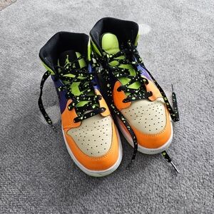 Jordan Kids Sneakers in Orange, Green, and Black